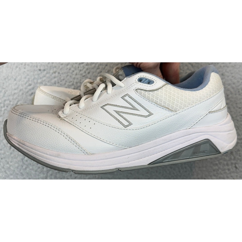 New Balance Sneakers Shoes Womens 8.5D 928v3 White Grey ROLLBAR Leather WW928WB3